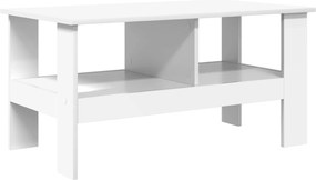 vidaXL Dohányzóasztal Fehér 90 x 50 x 45 cm Faanyag