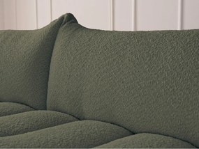 Zöld buklé sarokkanapé (bal oldali-heverő résszel) Azra – Bobochic Paris