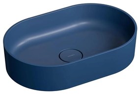 OMNIRES OVOUNMB - OVO 55x36 cm mosdó, dolomit, matt éjféli kék