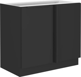 Alsó szekrény, fekete, SIBER 105 ND 1F BB