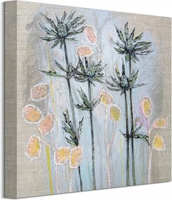 Zöld-sárga bogáncs vászonkép 40x40 cm