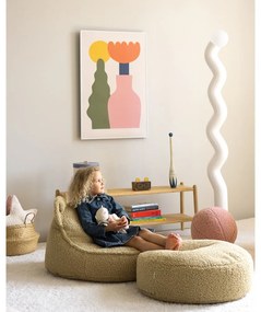 Zöld buklé gyerek babzsákfotel Round – Wigiwama