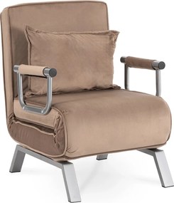 Dönthető fotel bézs bársony kárpittal – BART