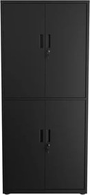 Juskys Fém irodai szekrény - fekete