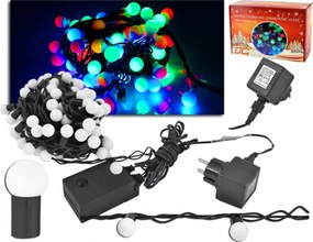 Karácsonyfa fényfüzér Golyók 100 db, 10m, többszínű