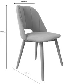 THEO étkezőszék sötétszürke színben