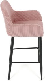 Barová židle, růžová, látka,AUB-V4009 PINK6