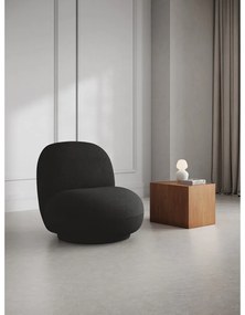 Fekete buklé fotel Chuck – Micadoni Home