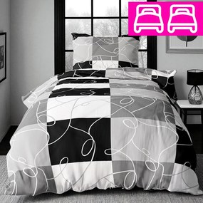 Pamut ágynemű PURA GREY 4 részes 140x200 cm