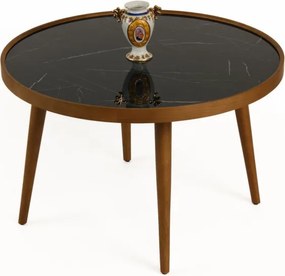 Polen 80 - Walnut, Black Marble