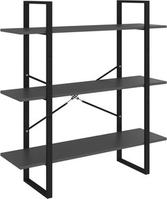 vidaXL szürke forgácslap könyvszekrény 100 x 30 x 105 cm