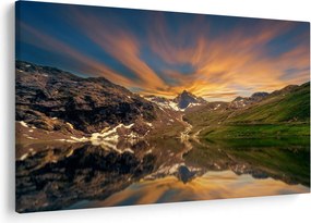 Kép - Visszaverődés a hegyi tóban (90x60 cm)