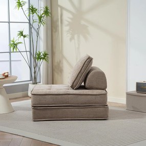 CALMERO kinyitható, multifunkciós kanapé – világosbarna