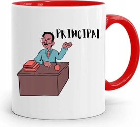 Igazgatónak Piros Principal Bögre Ajándék fényképes nyomtatással