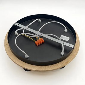 Mennyezeti lámpa DUSTY 5xE27/15W/230V átm. 34 cm tölgy/fekete