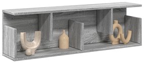 szürke sonoma színű szerelt fa faliszekrény 100 x 20 x 30 cm