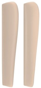 cappuccino műbőr fejtámla szárnyakkal 103x23x118/128 cm