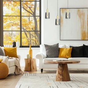 Csillár zsinóron ARCADIA 3xE27/60W/230V arany/füstös