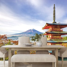 Fotótapéta kilátással a Chureito pagodára és a Fuji-hegyre