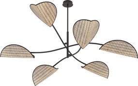 Emibig modern mennyezeti lámpa lotus barna fekete emi1463/6