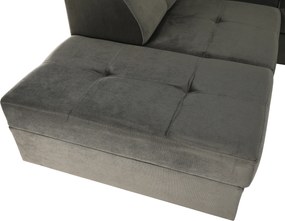 Ülőgarnitúra, szürkésbarna taupe, jobbos, LAMORA U