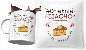 Születésnapi szett 40 40-es 40-es párna Bögre Nyomtatott fényképpel