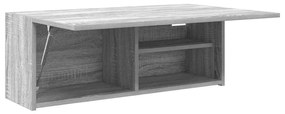 szürke sonoma szerelt fa fali fürdőszobaszekrény 80x25x30 cm