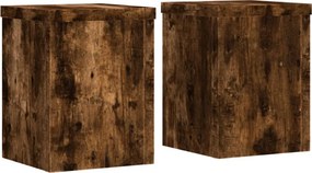 vidaXL 2 db füstös tölgy szerelt fa növénytartó állvány 15 x 15 x 20cm