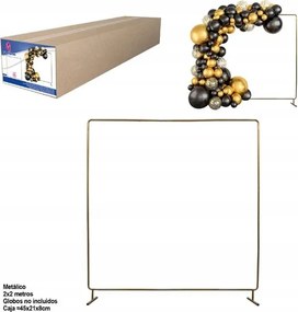 Fém dekorációs keret modern stílusban 2x2m