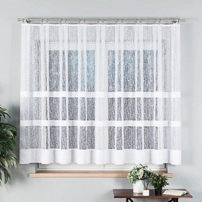 Zsakárd függöny nappaliba, konyhába, 150 cm magas, fehér