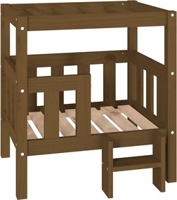 vidaXL mézbarna tömör fenyőfa kutyaágy 65,5x50,5x70 cm