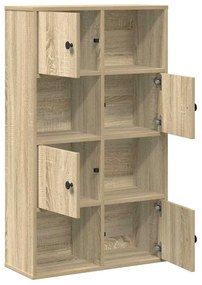sonoma tölgy színű szerelt fa könyvespolc 60x24x101,5 cm