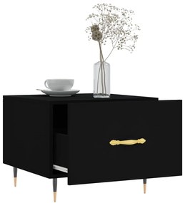 2 db fekete szerelt fa dohányzóasztal 50 x 50 x 40 cm