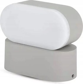 Kültéri LED-es kerti fali lámpa szürke forgatható 4000K IP65 V-tac