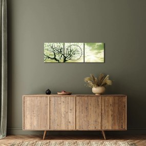 Fa képe a réten (órával) (90x30 cm)
