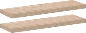vidaXL 2 db szerelt fa függőpolc 80 x 23,5 x 4 cm