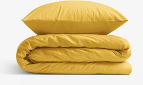Goldea pamut ágyneműhuzat garnitúra - mézsárga 140 x 200 és 70 x 90 cm