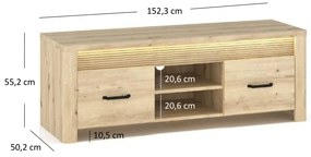 TV asztal Mindi (artisan tölgy). 1053053