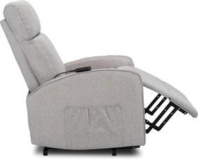 Elektromos relax fotel felállást segítő funkcióval szürke – COLTON