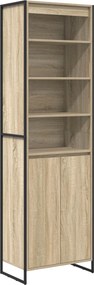 vidaXL Magas szekrények 2 pcs Sonoma 60 x 36 x 200 cm Faanyag
