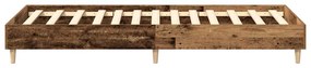 antik fa szerelt fa ágykeret matrac nélkül 75x190 cm