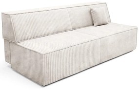 Kihúzható, tárolóval ellátott háromszemélyes TERAMO kanapé, bézs