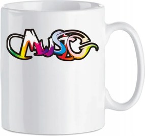 Színes bögre Music felirattal 330 ml