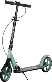HOMCOM Összecsukható Roller Felnőtteknek és Gyerekeknek 14+ Könnyű Roller Állítható Kormánnyal Nagy Ø200 mm Kerekekkel, Ütközéselnyelővel és Fékekkel