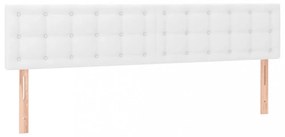 fehér műbőr LED-es fejtámla 200 x 5 x 78/88 cm