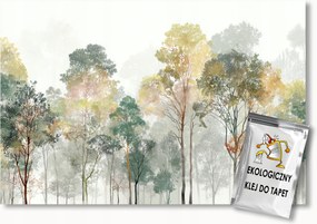 Fotótapéta Flizelina Grafika Természet Erdő Park Fák Akvarell 400x280 ragasztó