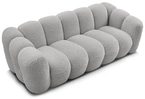 Világosszürke buklé kanapé 232 cm Hippolyte – Bobochic Paris