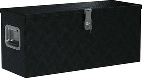 vidaXL fekete alumíniumdoboz 80 x 30 x 35 cm