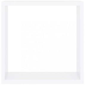 3 db fehér MDF fali kockapolc