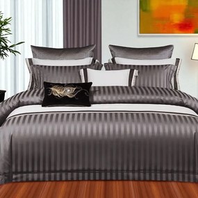 Szatén ágynemű KELLER RIGHT GREY 3 részes 140x200 cm